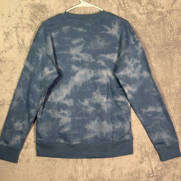NWT New Blue White Cloud Tie Dye Crewneck Sweatshirt Size Small - Picture 9 of 9